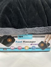 Spa Massage Vibrating Foot Massager Black Vibration Comfort Fabric Cushion NEW