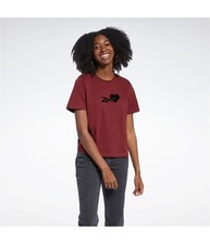 Camiseta Reebok Mujer Clásicos Vector Día de San Valentín Gráfico, Roja, Pequeña