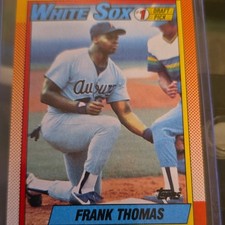1990 Topps Frank Thomas #153 Chicago White Sox Rookie Baseball Card. rookie card picture