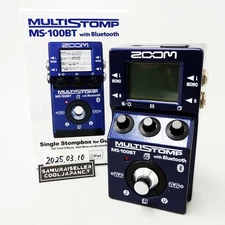 ZOOM MS-100BT MULTI STOMP with Bluetooth Guitar Multi Effect Pedal Japan Used