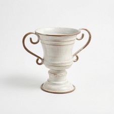 Trophy Planter Footed Iron Planter with Handles Elegant for Tabletop