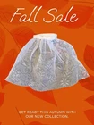 Vintage Barbie Doll Skirt Clothing White Net LOL OMG Clone Bratz Ribbon Tie