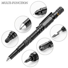 Tactical Pen Multi-tool with Flashlight, Screwdriver, Opener & Window Breaker