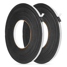 CIATBYYJ 2Pcs Car Speaker Sealing Tape, Foam 3mm Thick x 6mm Width , Black