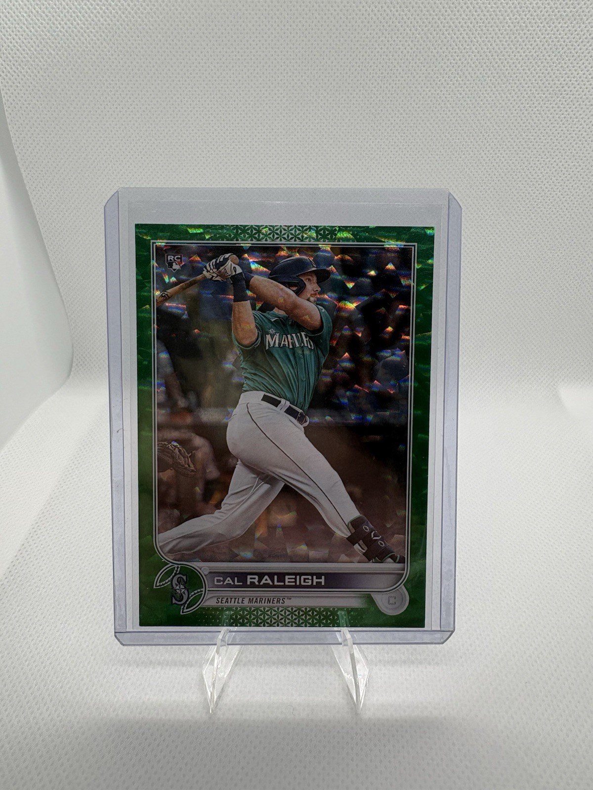 2022 Topps Series 1 - Cal Raleigh #277 Green Foil /499 (RC)