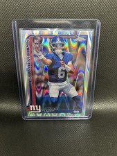 2025 Topps Chrome Football Jaxson Dart Ray Wave Refractor # 306 Rookie RC Giants