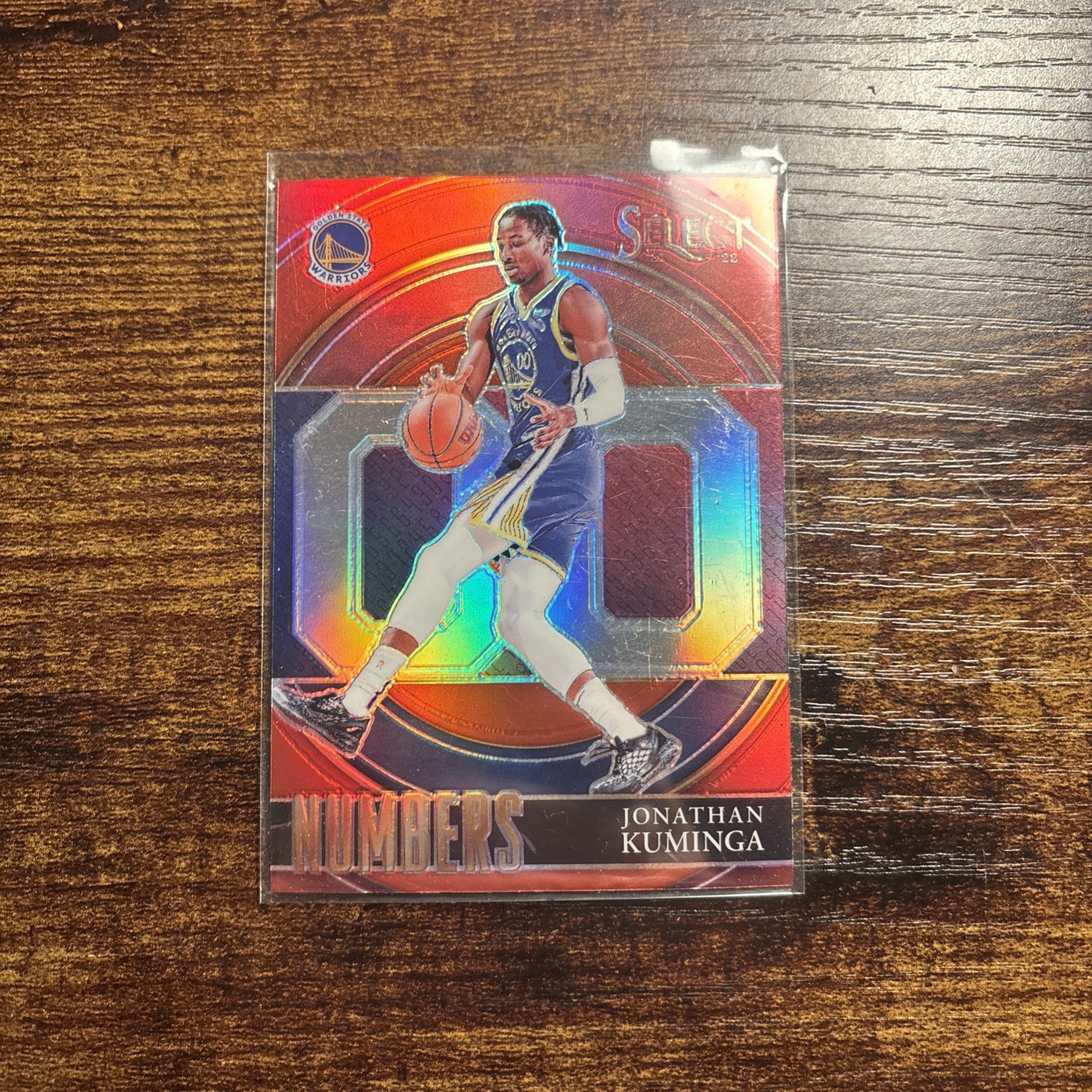 2021-22 Panini Select Select Numbers Red Prizm Jonathan Kuminga #2 Rookie RC