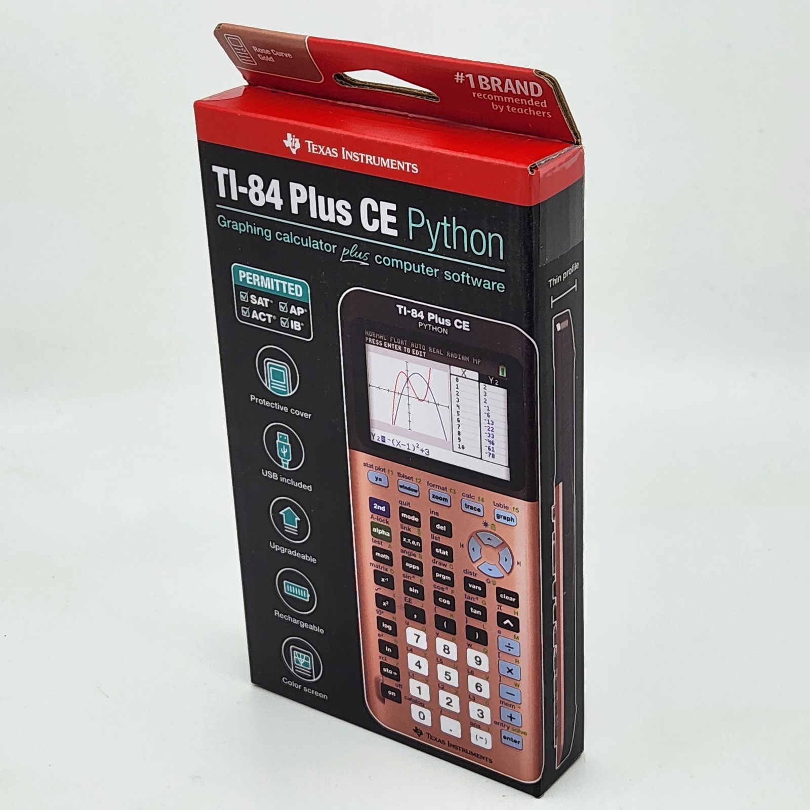 Texas Instruments TI-84 Plus CE Python Color Graphing Calculator Rose Gold