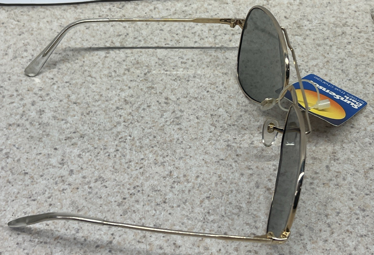 Vintage Sun Sensor Sunglasses Men's NOS with Orig.Tags Gold Color