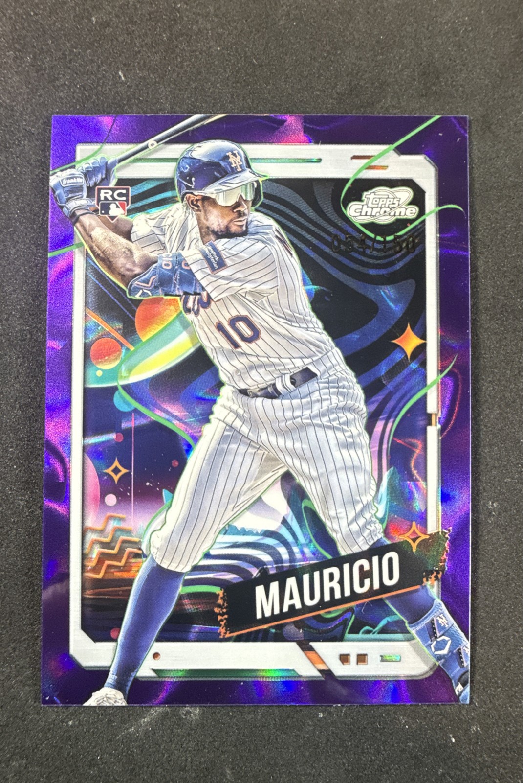 2024 Topps Cosmic Chrome - Ronny Mauricio #10 Purple Nebula Refractor /150 (RC)