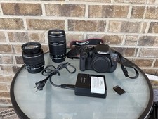 Canon EOS Rebel T3i 18MP DSLR Black w/ 18-55mm 55-250mm Lenses
