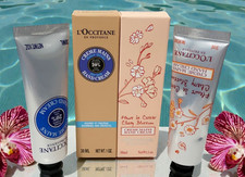 L Occitane En Provence Shea Butter Dry Skin, Cherry Blosssom Hand Cream 1oz 2 pc