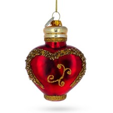 Elegant Perfume Bottle Blown Glass Ornament