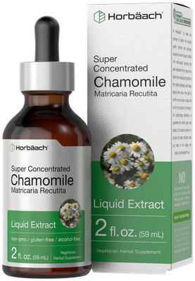 Chamomile Liquid Extract | 2 fl oz | Alcohol Free | Vegetarian | by Horbaach