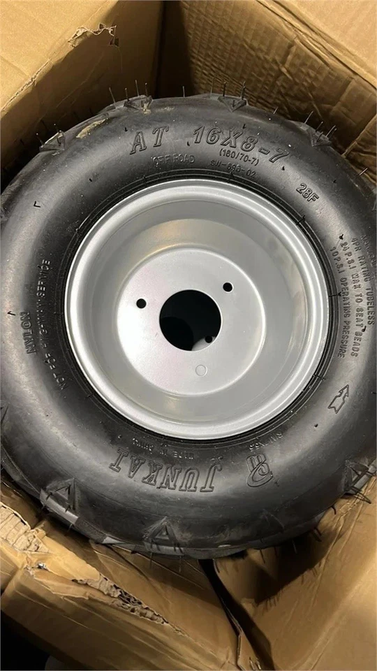 3 Bolt 7" Go Kart Tire 16x8x7 16x8-7 Tire Wheel Rim 110/125cc ATV Quad Taotao Jc - Image 3 of 4