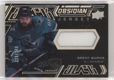 2020-21 SPx UD Black Obsidian Jersey 220/249 Brent Burns #OJ-BU 0fb9