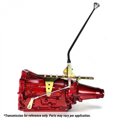 GM 4L60E Single Action Shifter Kit 23'' Black Arm w/ Bend and Delux Knob s gennie