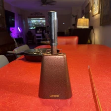 Cowbell Noise Maker Large Handheld Bell Flat Hand Bell Brown 11"H x4.75"W