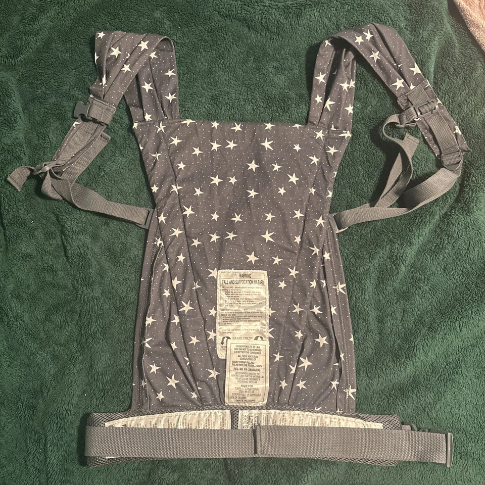 Portabebés JJ Cole Luma Embalable - 4 Posiciones Gris Patrón Estrellas Foto 2 de 2