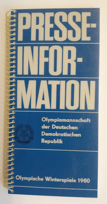Orig. PRG / Team Guide Olympische Winterspiele LAKE PLACID 1980 - Team DDR - TOP