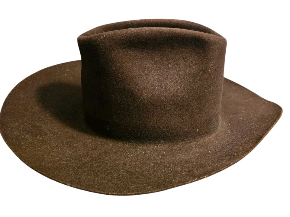 De Colección Años 60 Sears Westerner Prime Fieltro Vaquero Sombrero Pluma Acento Hombres 7 1/4 Viejo Oeste  Foto 4 de 4