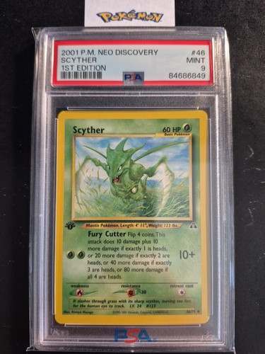 Scyther (1st Edition) graded PSA 9 for sale on eBay