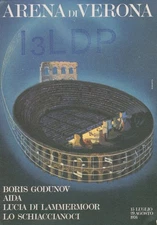 1975 QSL Card I3LDP to WA5WQF Arena Di Verona Italy #1442