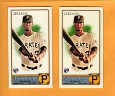 Pedro Ciriaco lot of 2 RCs - 2011 A & G Baseball - UNLIMITED SHIPPING FOR $4.00