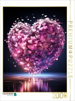 Calvendo Puzzle Confetti Heart | 2000 Pieces, Finished Size 35.4 × 26.4 In (90 ×