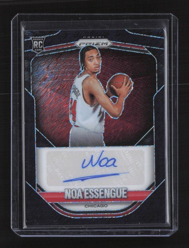 2025-26 Panini Prizm #10 Noa Essengue Black Shimmer FOTL Prizm auto 1/1