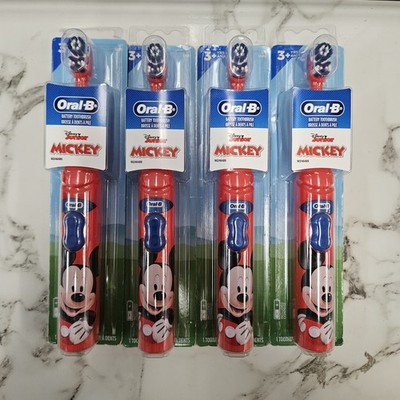 New 4 Pack Oral-B Kids Electric Toothbrush Disney's Junior Mickey Mouse Age 3+