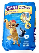 RARE SEALED Vintage 2016 Huggies Pull-Ups Lion Guard King 4T-5T - 18CT
