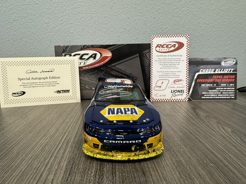 RARE 2014 Chase Elliott #9 NAPA Texas Win Signed Elite Color Chrome 1:24 ARC MIB - Picture 2 of 12