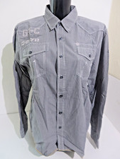 GIN TONIC ° chices Hemd Gr. S / 48 50 grau kariert Herren Kleidung Freizeithemd