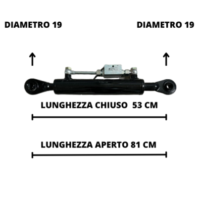 Terzo Punto Idraulico Per Trattori - Snodo Anteriore/Posteriore | 50x30x400 Mm | Made In Italy - Foto 8