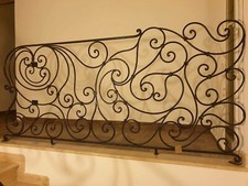 Ringhiera in ferro pieno forgiato e battuto a mano (prezzo al ml)  
