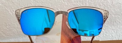 New Maui Jim Kawika Polarized Sunglasses B257-05CR Crystal/Blue Hawaii Glass* BK
