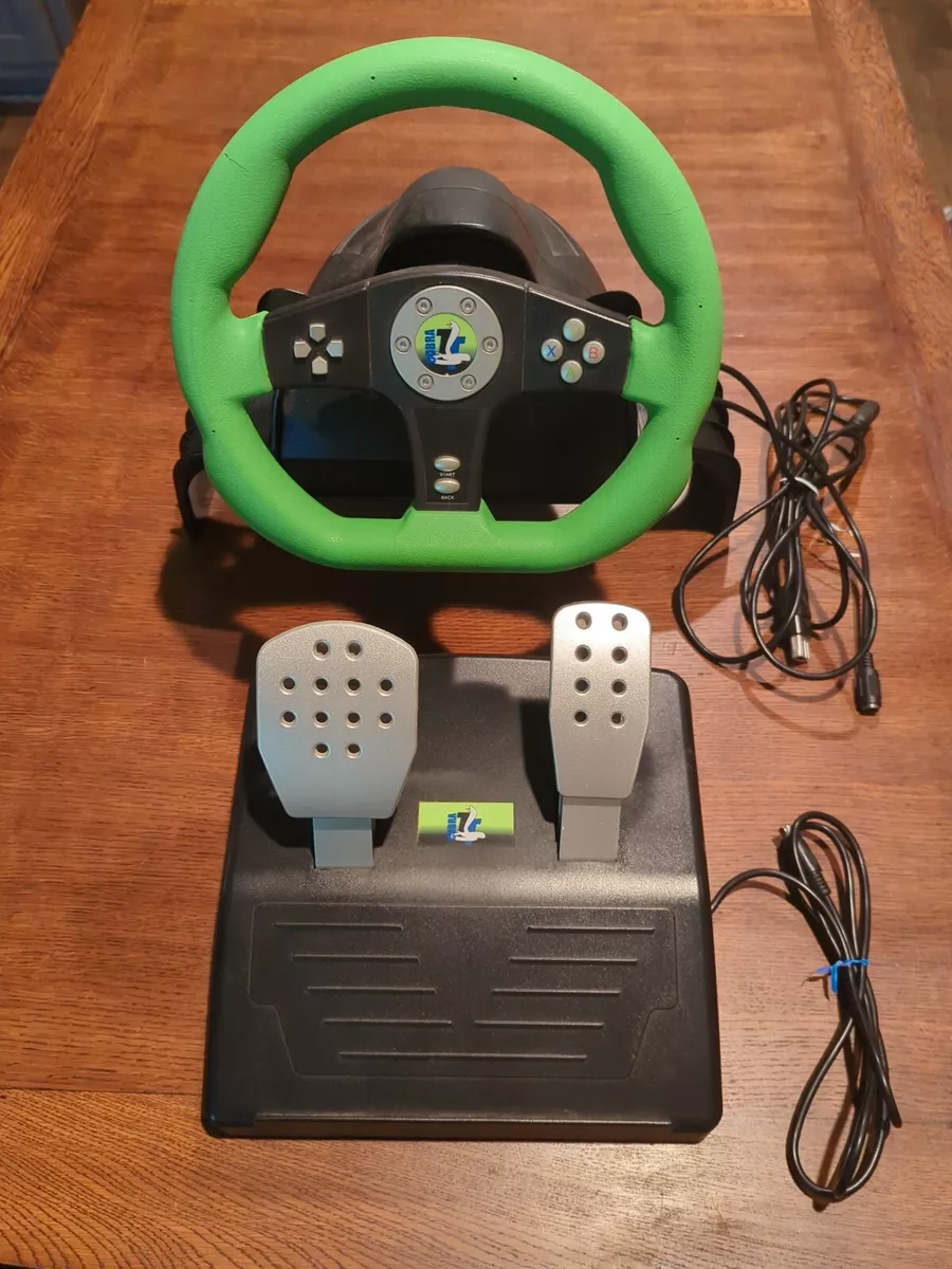 Pelican Cobra TT Racing Steering Wheel And Pedals For Original Xbox