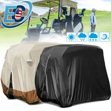 Heavy Duty Golf Cart Cover Zipper 4 Passenger Waterproof  EZ GO Yamaha Club Car