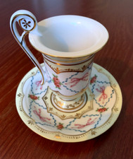 Edle Mokka-Tasse + Untertasse 💕 Sammeltasse Manufaktur Porzellan MO Handarbeit