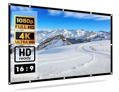 100/120/150 Zoll Beamer Leinwand Projektorleinwand Projector Screen 16:9 FULL HD