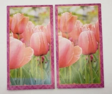 2 PADS - TULIPS - SPRINGBOK - BRIDGE - SCORE PAD #91-67007 50 SHEETS EACH PAD