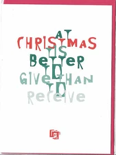 Christmas Holiday Cards Jimmy Chocolate Better to give than receive sarcasm UK