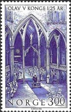 Timbre Religion Eglises (Cathédrale) Norvège 825 ** (68114DX)