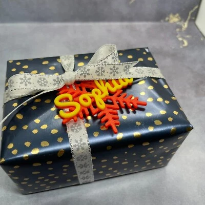 SPARROW SALE Christmas Name Gift Personalised Presents Tags Custom Presents Charms Snowflake