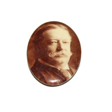 1908 WILLIAM Howard TAFT PRESIDENT campaign pin pinback button political oval