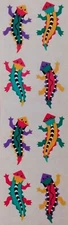 Mrs Grossman NATIVE AMERICAN LIZARDS 1996 Stickers Robert shields indian
