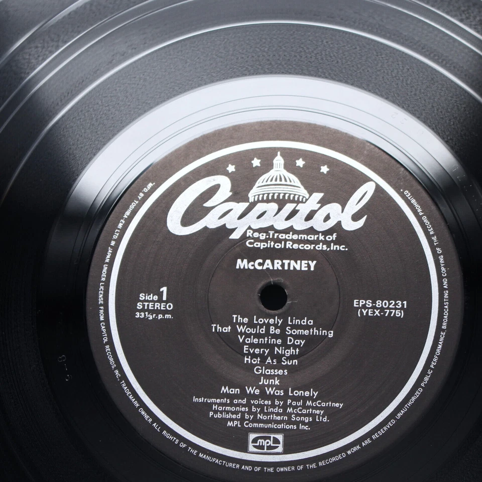 PRISTINE RARE CAPITOL BLACK LABEL PAUL McCARTNEY VINTAGE VINYL LP THE BEATLES NM - Image 3 of 4