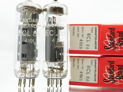 NEW pair ECL82 Standard Brand Röhre 6bm8 tube testet Roe-V-10 NEW in Box