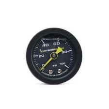 Hybrid Racing V2 Liquid Filled Fuel Pressure Gauge 0-100 Psi 18 Npt - Universal